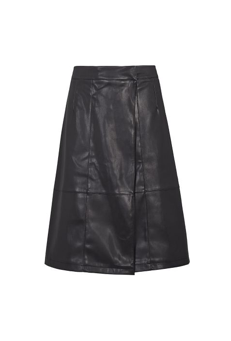 Will's Vegan Leather Skirt Wegańska Spódnica Damska Black