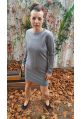 SLOGAN Rose grey melange sukienka damska bawełna organiczna