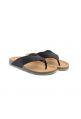 Zouri OCEAN Black vegan sandals. Fairtrade organic cotton