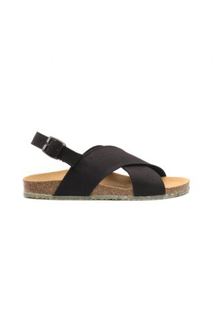 Zouri CORAL Black vegan sandals