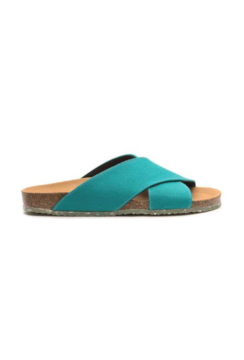 Zouri SUN Turquoise. Vegan woman sandals